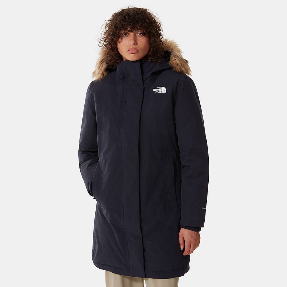 The North Face Waterproof Jackets Womens Australia - The North Face Arctic Parka Navy Dryvent (BDI-6